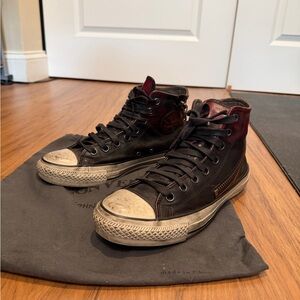 Converse Black and Brown High-Top Sneakers